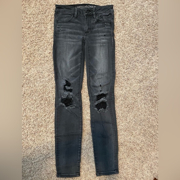 Black ripped skinny jeans - Picture 1 of 2